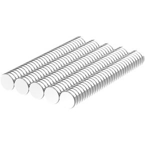 N52-1/4" D x 1/16" H - 150 Pack, Powerful Rare Earth Magnets, Silver Mighty Super Strong Mini Neodymium Disc Magnets for Fridge, DIY, Building, Scientific, Craft, and Office Magnets