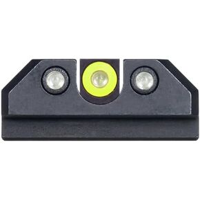 مجموعة Night Fision Tritium Night Sight لـ CZ USA P-07/P-09 - حلقة أمامية صفراء، حلقات خلفية سوداء على شكل حرف U