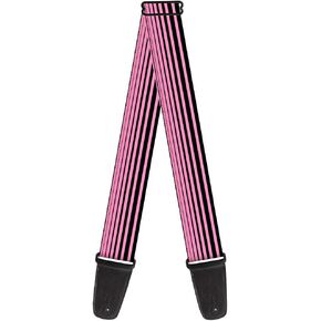Buckle-Down Guitar Strap Stripe Transition Black Pink 2 Inches Wide
