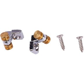 Fockety Electric Guitar Roller String Tree Retainer, Brass Zinc Alloy Roller String Retainer Bass String Guides with Screws Electric Guitar Accessories for Bass