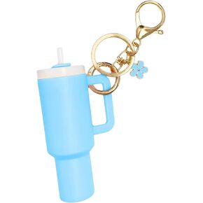 Mini Tumbler Keychain Accessories for Stanley Cup, Cute Cup Charm Keychain for Lip Balm Women Handbag Christmas Gifts