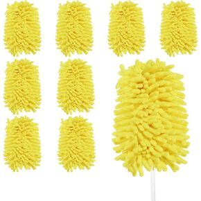 8 Pack Reusable Dusters for Duster Refills, Washable 360° Heavy Duty Duster Refills Pads, Microfiber Blind Ceiling Fan Dust Cleaning Set, Unscented