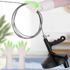 50 FT Drain Snake Hair Drain Clog Remover, Toilet Clogged Cleaner Tools, Unclog Shower Sink Tool, Gunk Removal Auger Declogger for Bathtub, Bathroom Plumbers Unclogger, Bath Tub Plumbing Snakes