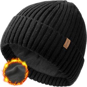 FURTALK Beanie for Men Women Thick Winter Unisex Cuffed Beanie Knit Hats Soft Warm Ski Hats