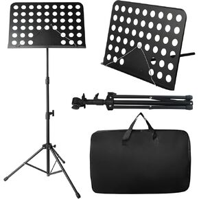 Sheet Music Stand, Portable Music Stand-Metal Professional, Adjustable Music Stand with Carrying Bag, Folding Music Stand, High Stability, Fit for Travel, Band, Instrumental Performance