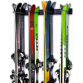 StoreYourBoard Ski Wall Storage Rack, Holds 8 Pairs, Steel Home and Garage Skis Mount