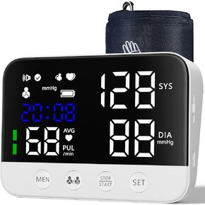 Blood Pressure Monitor,Double love Blood Pressure Machine Upper Arm Large Cuff(8.7"-16.5" Adjustable),Automatic high Blood Pressure Cuff for Home use,bp Monitor,2 * 120 Memory,Easy to use/Travel