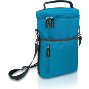 meori 2-Bottle Insulated Wine Tote | Azure Blue Solid