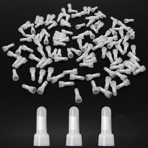 Sydien 1000pcs Nylon CE1X 22-16AWG Closed End Crimp Terminal Wire Connector Crimp Caps for Connection of Electrical Appliances, Motors, Lighting