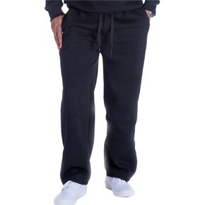 Mens Fleece Wide Leg Sweatpants with Pockets Winter Warm Casual Athletic Workout Elastic Waist Joggers Pants