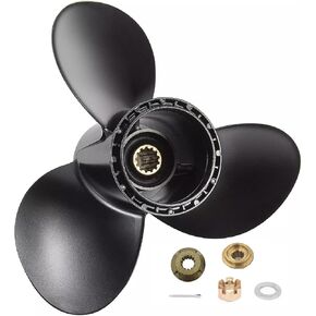 Propeller 11 1/2 X 10 Pitch with Hub Kit for Suzuki Outboard 35 40 50 55 60 65 HP Boat Motor Engine Parts 3 Blade Aluminum Prop 11.5 X 10 RH 13 Spline Tooth 58100-88LD0-019