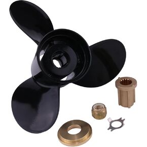 HOLDWELL 21" Pitch 12 3/4" Diameter 15 Spline Tooth 3 Blades RH Upgrade Aluminum Boat Propeller 48-77348A45 Compatible with Mercury Outboard Engines 40/50/60/70/75/80/90/100/115/125/140/150HP