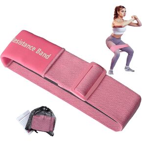 Adjustable Fabric Resistance Bands with Medium Resistance Levels, Non-Slip Exercise Bands for Men and Women, Perfect Workout Bands for Glutes and Lower Body Training - 1 Pack
