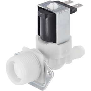 MECCANIXITY Water Inlet Valve Ice Maker Water Inlet Solenoid Valve for General Refrigerators 80mm Creamy White