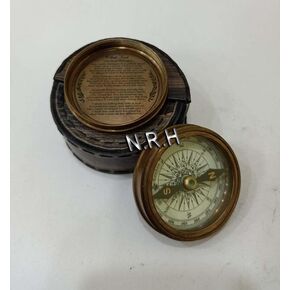 Compass | Gift for Husband | Custom Engraved Compass with Leather Case Compass for Wife | Personalized Gift for mom