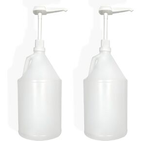 Pinnacle Mercantile Gallon Pump Dispenser with 30cc Pump for Gallon Jug, Pack of 2, HDPE, Food Grade, Empty, Durable Gallon Pump, Made in USA, Reliable Pump for Gallon Jugs