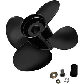 48-8M8026560 13.8 x 11 Pitch 4 Blade RH 15 Spline Tooth Replacement for Mercury Spitfire 4 Blade Propeller Prop 40-140 HP Aluminum Prop with Hub Kit
