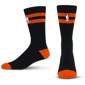 For Bare Feet NBA Logoman 2 Stripe Crew Sock Size Youth
