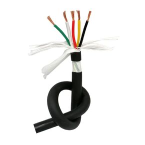 22 AWG Drag Chain Cable 10 Core Towline Control Cable 22 Gauge Flexible Bending Resistant Electrical Wire for Robotics, CNC Machines, Industrial Applications (5m/16.4ft Black)