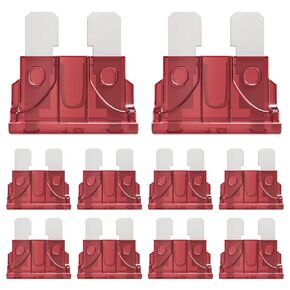 10A Standard Car Fuses 10 Amp Automotive ATC ATO Blade Fuse 10Amp Auto Fusibles for RV Truck SUV Camper (Pack of 50Pcs)