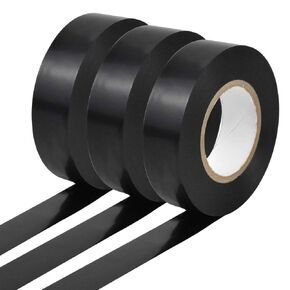 Electrical Tape Vinyl 3/4 Inch 65 Feet Professional Insulating PVC Electric Tape (3 Roll Pack)