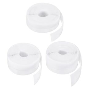 HARFINGTON 3pcs 59ft Weather Stripping Door Seal 25/35/45mm Silicone Seal Strip for Door Draft Stopper Adhesive Tape Window House Shower Glass Gaps Length 18m, White