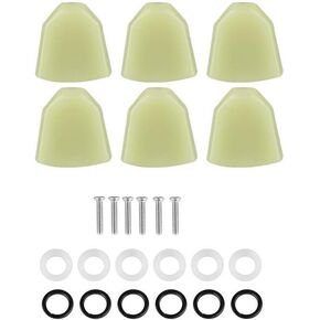Alomejor Tuning Peg Heads 6 PCS/Set Acrylic Tuning Pegs Button Machine Heads for Guitar(Green) Gevoline Accessories