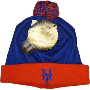MLB New York Mets Unisex LIGHT UP PRINTED BEANIELIGHT UP PRINTED BEANIE, Team Color, OS