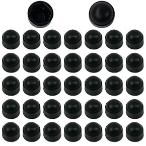 50 Pcs Screws Bolt Covers Caps, Black Hex Nut Protective Caps Cover, M8×14mm Dome Plastic Bolt Caps, Hex Screw Cap Covers for Protecting, Screw Caps Covers, Bolt Covers Caps Kit Nuts