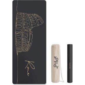 YOTTOY City Landmark Yoga Mat,72"x26"x6mm Hot Yoga Mat with coconut Anti-Tear Design and Friendly Natural Rubber Yoga Mat with Strap and Bag