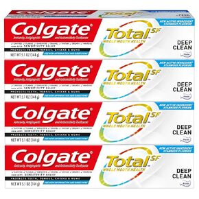 Colgate Total Toothpaste, Deep Clean - 5.1 Ounce (Pack of 4)
