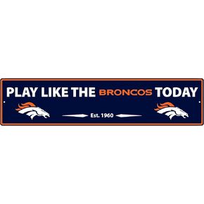 NFL Denver Broncos Street Sign Wall Plaque, 20"