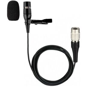 Replacement Lavalier/Lapel Microphone for Audio Technica ATW-T3201 3000-Series - Body-Pack Transmitter, Condenser, Unidirectional, 4-Pin Hirose (HRS) Female Connector, Black, MS-LP01HRS