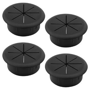 Desk Hole Cover 2 Inch Desk Grommet Black (50 mm) for Cabling Management and Protection of Desktop Devices 4PCS