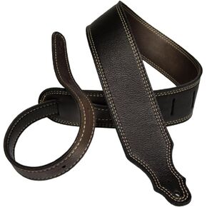 2.5" 3-PLY Soft Leather Reversible Strap Guitar Strap