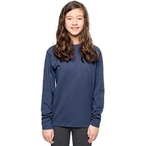 Insect Shield Youth UPF 30+ Breathable Dri-Balance Long Sleeve T-Shirt, with Built-in Bug Protection, Navy, Medium (10-12)