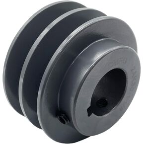 2AK30-1-1/8، 2AK30118 بكرة الحزام، 3.05 بوصة OD، 1 1/8 بوصة، مادة حديد الزهر، بكرات ميكانيكية ذات أخدود مزدوج AK للأحزمة "4L" أو "A" أو "3L" in Kuwait