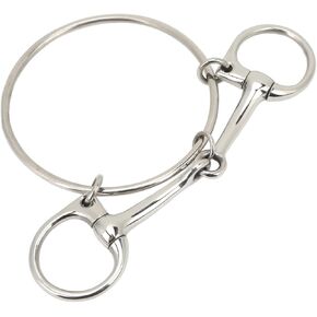 TOPINCN 125mm Stainless Steel Horse Mouth Bit, 5 Inch Professional Equine Correction Bit Horse Bits Outdoor Training Loose