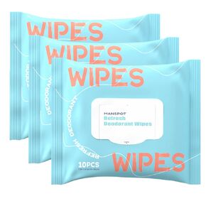 Deodorant Wipes Women, Body Wipes for Women Men, Travel Wipes Feminine Wipes 3 Pack