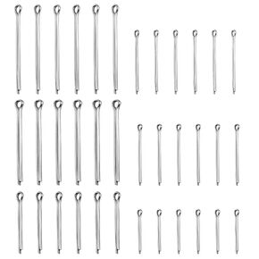 100PCS Cotter Pins - 6 Sizes Steel Cotter Pin Assortment Kit Cotter Pins Assortment Cotter Pin Set (M1.5 to M2.5), Hardware Cotter Pins Ideal for Cars, Trucks, Engine Repair, Towing Hitch Pins