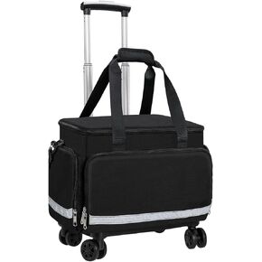 Medical Bag Rolling Roller Bag Trolley Duffel Nurses EMT CNA RN Empty for First Aid Responder Home Health Care Nursing Student Roll Duffle Bag Carry on Wheels Wheeled Work Physicians Doctor