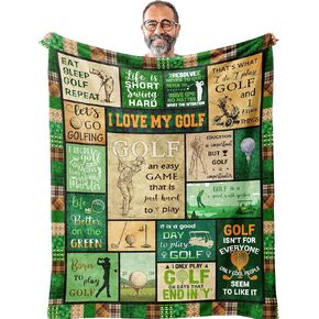 Golf Gifts for Men, Funny Golf Gifts for Men Unique, Mens Best Golf Gift for Him, Golf Gifts for Women, Cool Golfing Gifts Idea for Golfers, Golf Lover Birthday Gift Blanket 60" x 50"