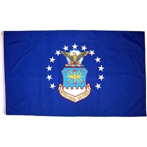 Air Force Flag 3x5 with Two Brass Grommets, Polyester Fabric, and Double Stitched Edges, 3x5 Air Force Flag, US Air Force Flag, 3x5 Military Flag, Air Force Flags 3x5, Flag of the US Air Force