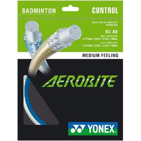YONEX Aerobite Badminton String (Whte/Blue)