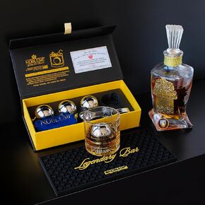 كرات الويسكي المبردة، قم بتبريد البوربون أو سكوتش أو الويسكي دون تخفيف ودون إضافة شوائب إلى معنوياتك. مجموعة من 4 كرات ثلج من الفولاذ المقاوم للصدأ، هدية بار فاخرة من نوبليسيب للرجال