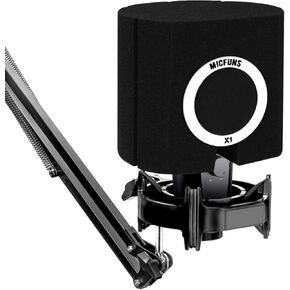 X1 mini Professional Microphone Windscreen Wind Shield Pop Filter, Acoustic Filter (Black)