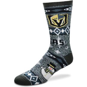 For Bare Feet NHL Ugly Christmas Holiday Snowman Socks-Size Large (10-13)