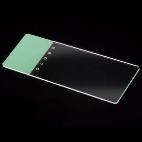 Globe Scientific 1324G-144 Microscope Slides, 90 Degree Ground Edges with Safety Corners, Green Frosted, Glass, 25 mm x 75 mm Size, Pack of 144