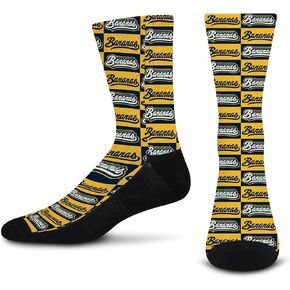 For Bare Feet SAVANNAH BANANAS Poster Print Crew Sock Team Colors YOUTH