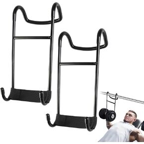 2 Pack Dumbbell Spotter Hooks, Heavy Power Dumbbells Rack Attachments, 250 lbs Load Capacity Heavy Duty Dumbbell Hooks, Safety Connector Perfect for Hanging Dumbbells to Barbells for Chest Workout
